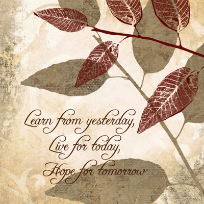 Hope for Tomorrow Spice 1 Piece Wrapped Canvas Wall Art
