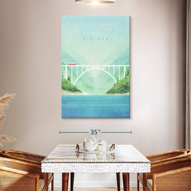 Affiche de voyage rétro Aime Big Sur, H 51 po x l 34 po