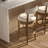 Automatic Return Bar Stool with Curved Design and Nailhead Trim