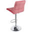 Tabouret de bar carré réglable en velours-1229048311
