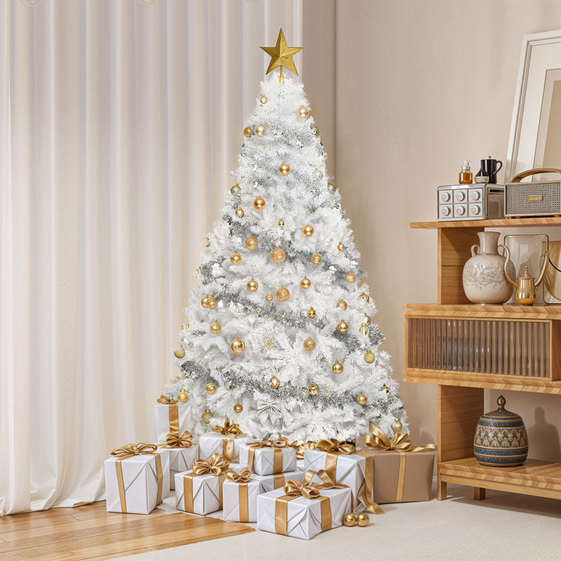 6 ft White Artificial Christmas Tree, 6 ft, White
