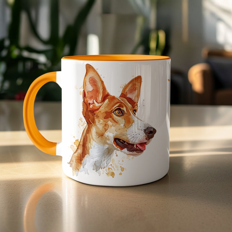 Ceramic Coffee Mug, Orange, 2