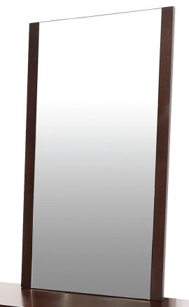 Abdulkadyr Wood Wall Mirror, Light Gray
