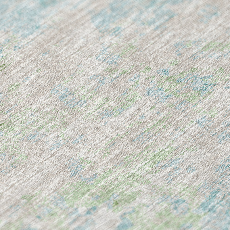 Waltrud Washable Abstract Indoor / Outdoor Rug, Rectangle 5' x 7'6"