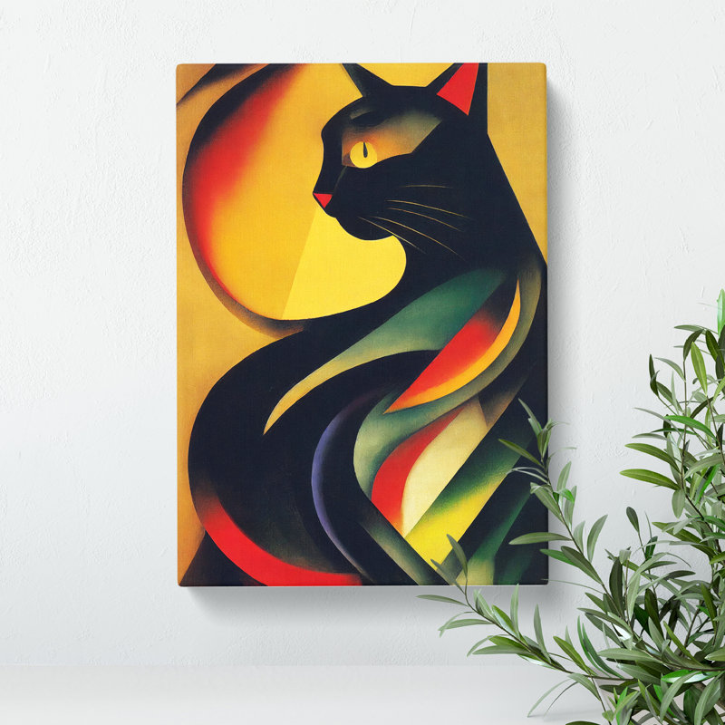 Magical Cat Abstract - Wrapped Canvas, 76cm H x 50cm W x 3cm D