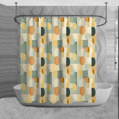 Décoration de salle de bain éclectique style tapis de bain jaune