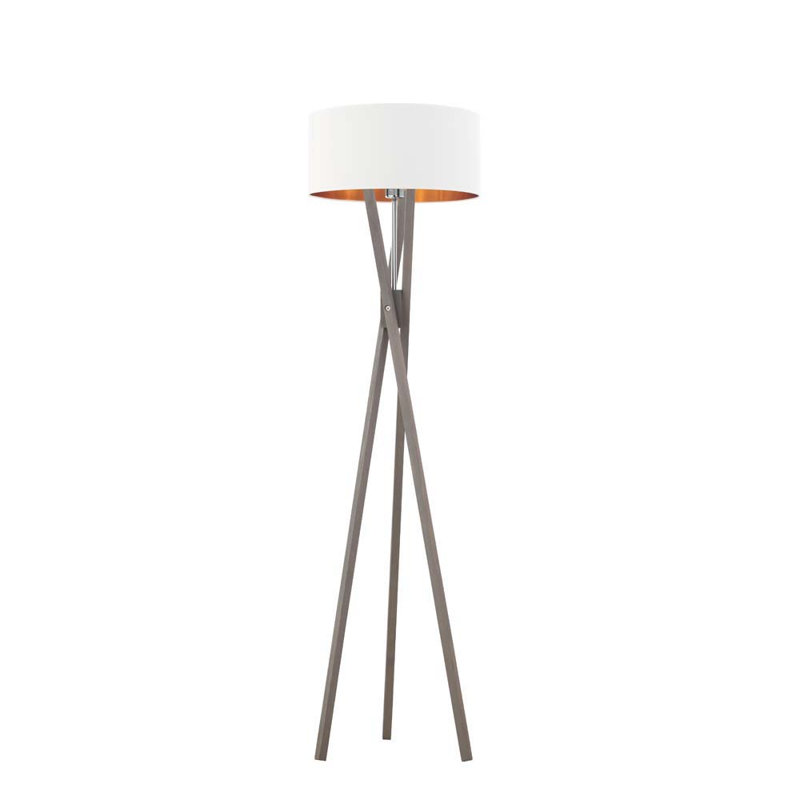 Quinnlynn 150cm Tripod Floor Lamp, Grey, White