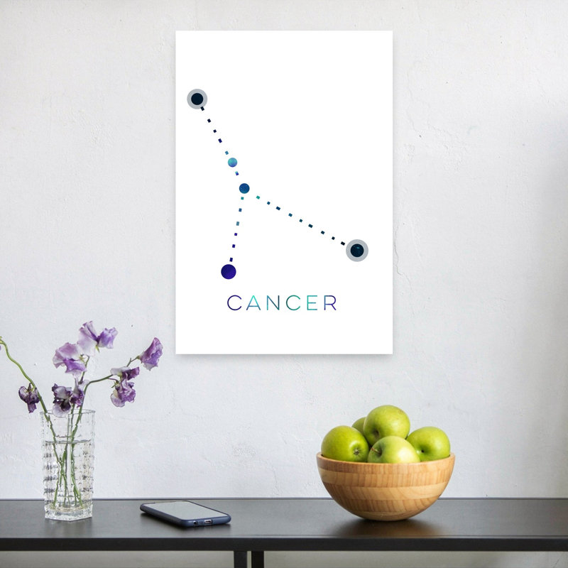 Starry Cancer Constellation Abstract Contemporary Wall Art Print by Emiliano Deificus - Wrapped Canvas Print