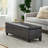 Brown PU Leather Storage Ottoman Bench - Multi-Functional Seating and Hidden Storage Solution