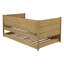 Lit de jour double Stewart Natural avec lit gigogne - Cadre rustique en pin avec lit d'appoint coulissant