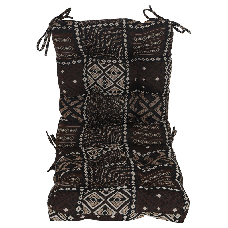Tapestry Tufted Seat/Back Chair Cushion