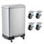 Poubelle de cuisine en acier inoxydable 16 gallons / 60 L avec seau intérieur amovible et roues, pour la maison-126081460