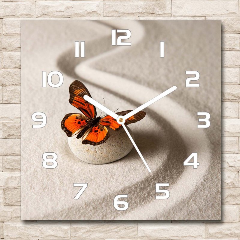 Haukom Glass Wall Clock, White