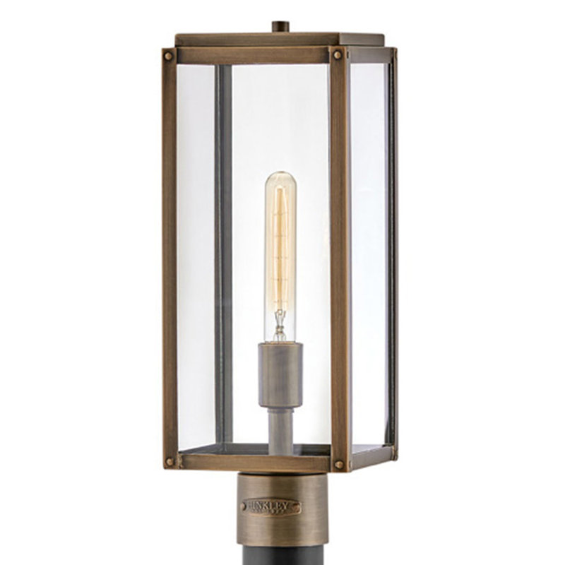 Caliana Transparent Lantern Head, Burnished Bronze, 19.25" H x 8.75" W x 8.75" D