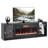 70"W Fireplace TV Stand for TVs to 80" with 36"W Electric Fireplace Heater, Overheat Protection, Timer-1560165297
