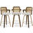 26.77" Upholstered Cane Back Counter & Bar Stool With Armrest-2129382408