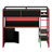 Space-Saving Loft Bed Frame with Workspace, Ambient Lights & Charging Hub-790208141