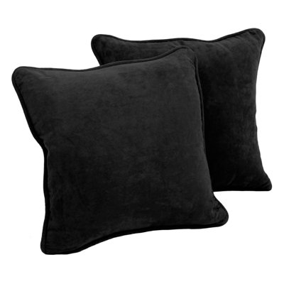Solid Colour Microsuede Reversible Throw Pillow