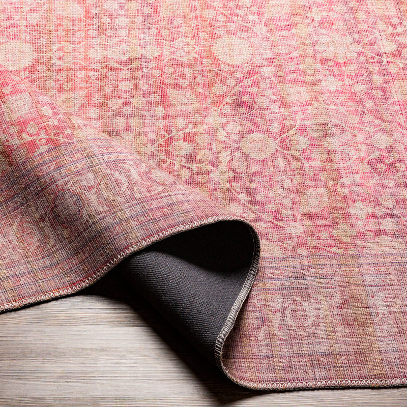 Tapis oriental rose / mauve Sheryl, Tapis de couloir 2 pi 7 po x 10 pi