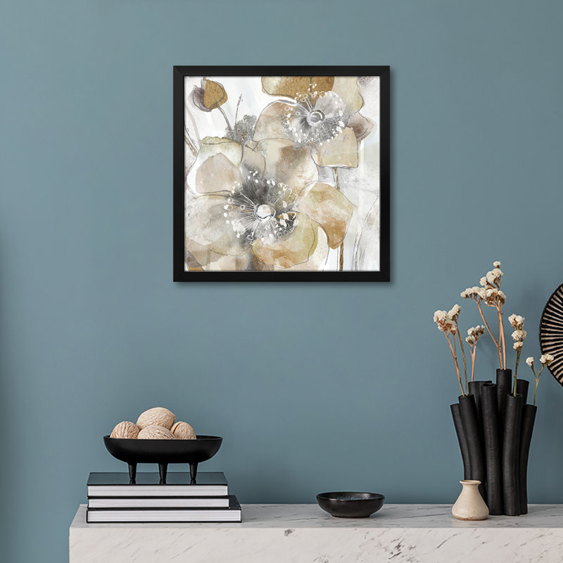 Affiche haut de gamme Taupe Spring Poppy II par Maria Donovan, H 16 po x l 16 po