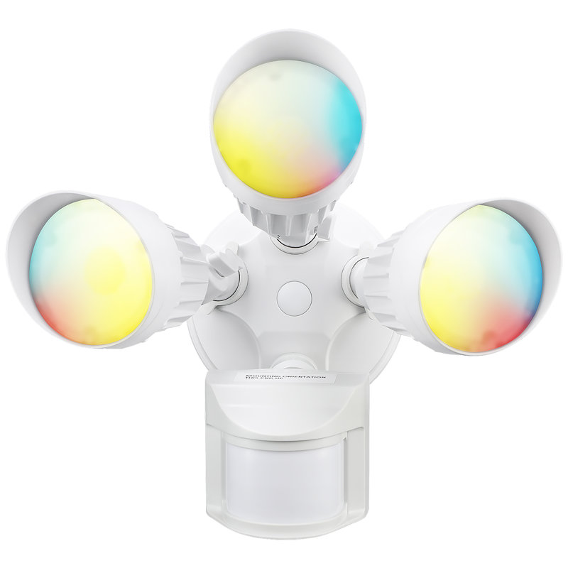 3CCT LED Motion Sensor Security Light, Dusk to Dawn Outdoor Flood Light, 37.5W(300W Eqv.)