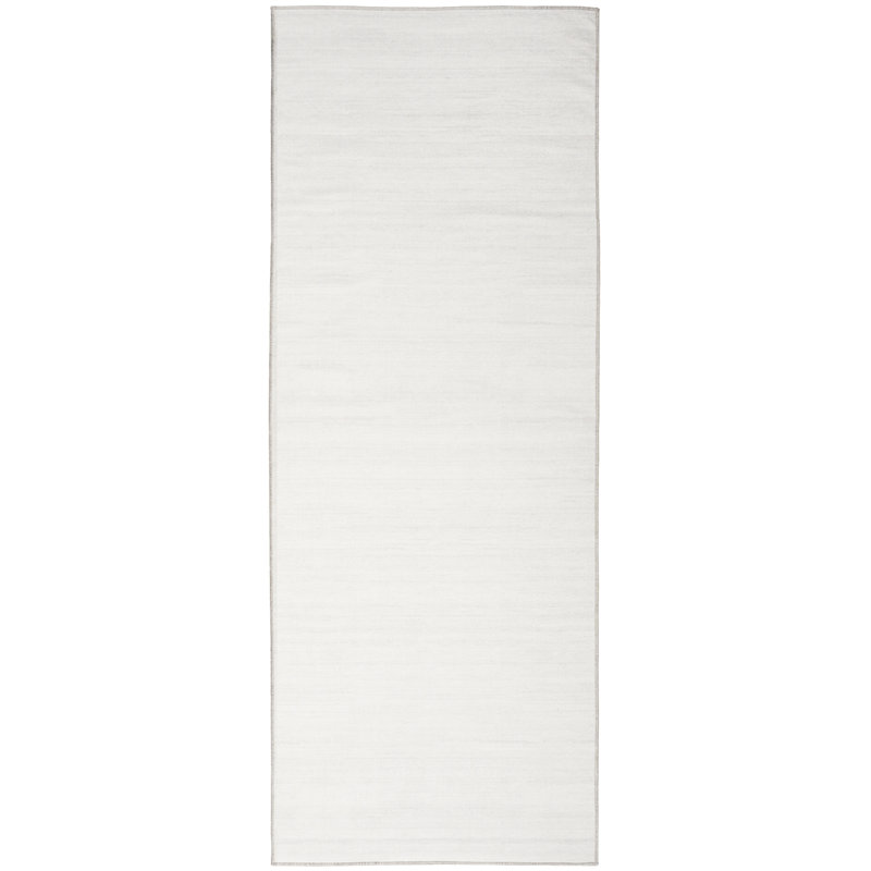 Ivanas Machine Washable Cotton Area Rug in Ivory, Runner 2'2" x 8'