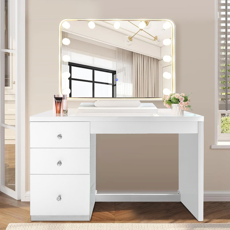 Coiffeuse et commode à miroir Ella