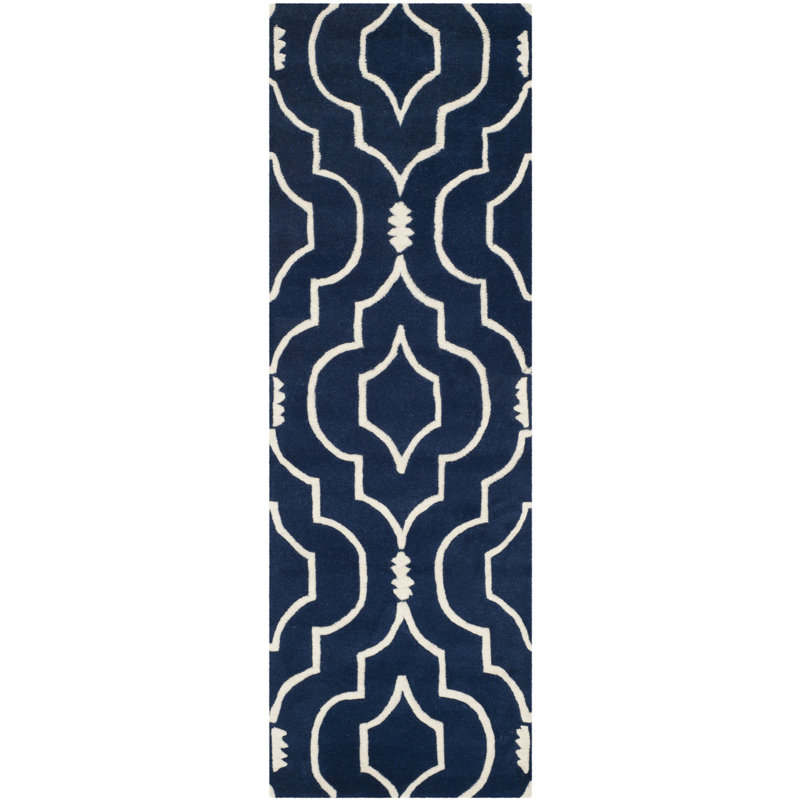 Annabelle Geometric Wool Area Rug, Runner 69 x 213 cm