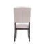 Chaise d'appoint en lin beige et chêne gris vieilli, ensemble de 2