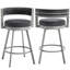 Tabouret de comptoir pivotant en cuir 26,6 po Ayala Rowan-1560870226