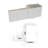 Quadro Frosted Glass French White Doors with Installation Hardware Kit-50039518