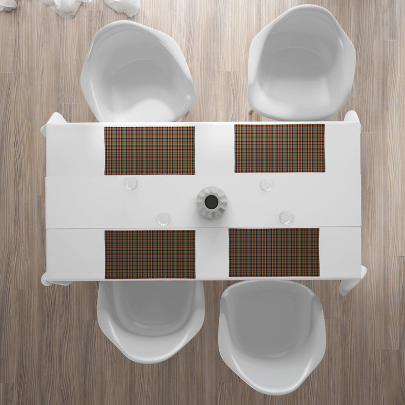 Polyester Plaid Rectangle Placemat