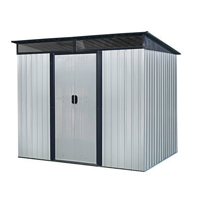 Rangement extérieur 8 pi x 6 pi avec portes coulissantes verrouillables et plaque transparente