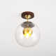 Cardi Single Light Glass Semi Flush Mount