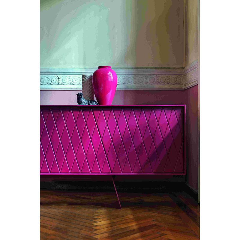 E-klipse 94.5'' W Sideboard, Ruby Red