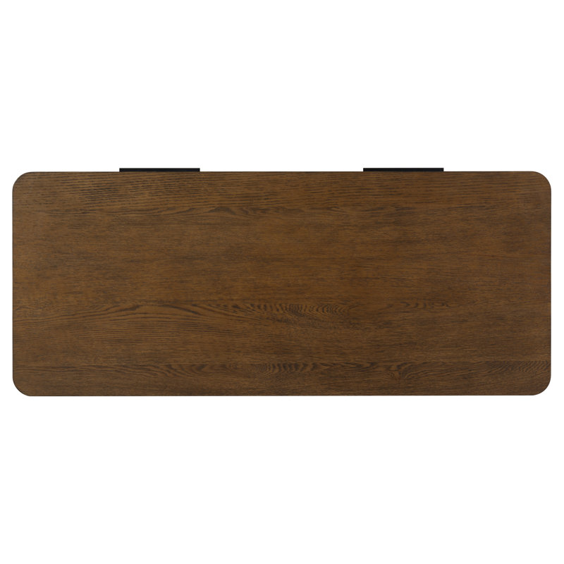 Gabrietta Solid + Manufactured Wood Writing Desk, Medium Oak