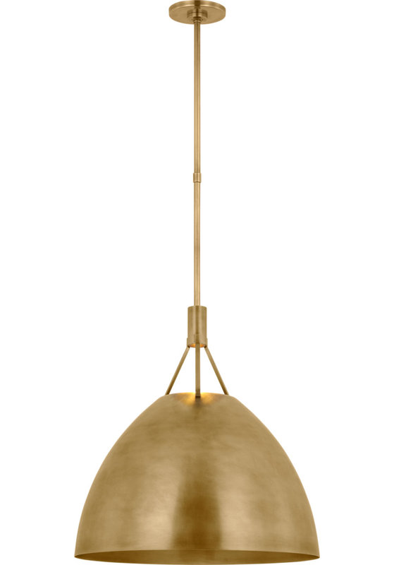 Sospeso 1 - Light LED Pendant, Natural Brass