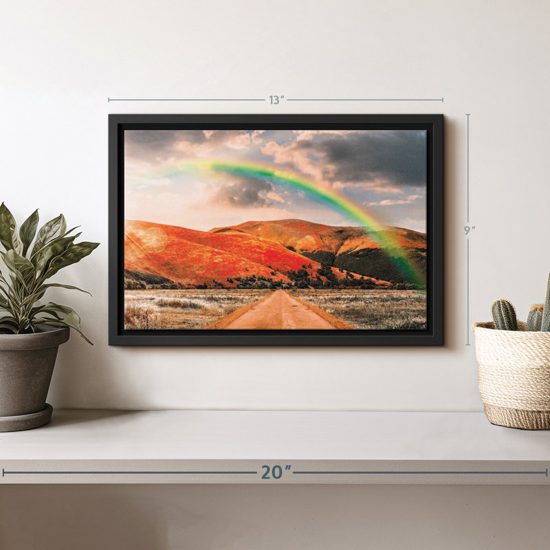 Impression sur toile Rainbow Country Road, H 9 po x l 13 po