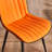 Heitger Faux Leather Upholstered Side Chairs Modern Wingback Dining Chairs with Metal Legs-1344348128