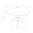 3 Piece Dining Table Set Contains a Round Dining Room Table with Pedestal and 2 Brown Linen Fabric Parsons Dinette Chairs, Linen White-927929165-867439008-867439009