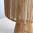 18.5" Boho Brown Rattan Table Lamp, Woven Table Lamps with Fabric Shade for Bedroom and Living Room