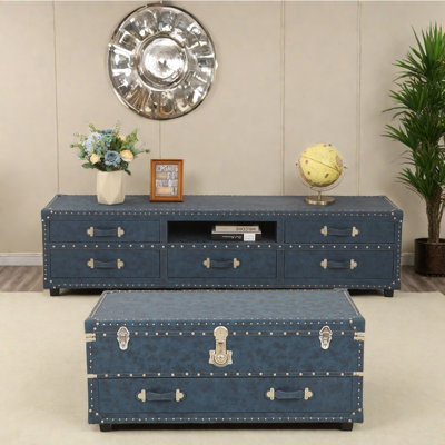 American style TV cabinet paired with coffee table