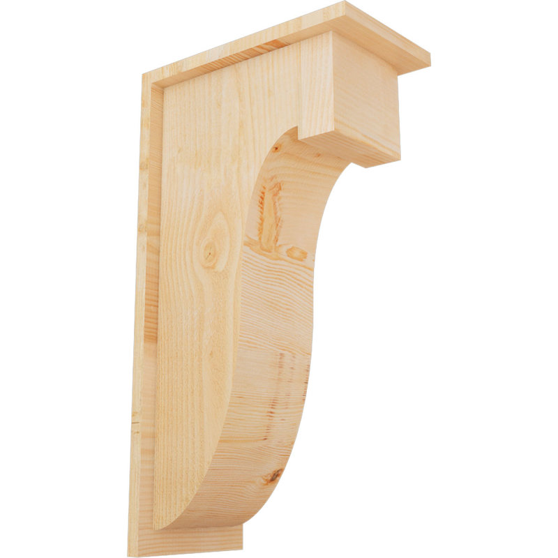 Corbeau Del Monte avec contre-plaque, H 26 po x l 8 po x P 14 po, Sapin de Douglas, Sciage brut