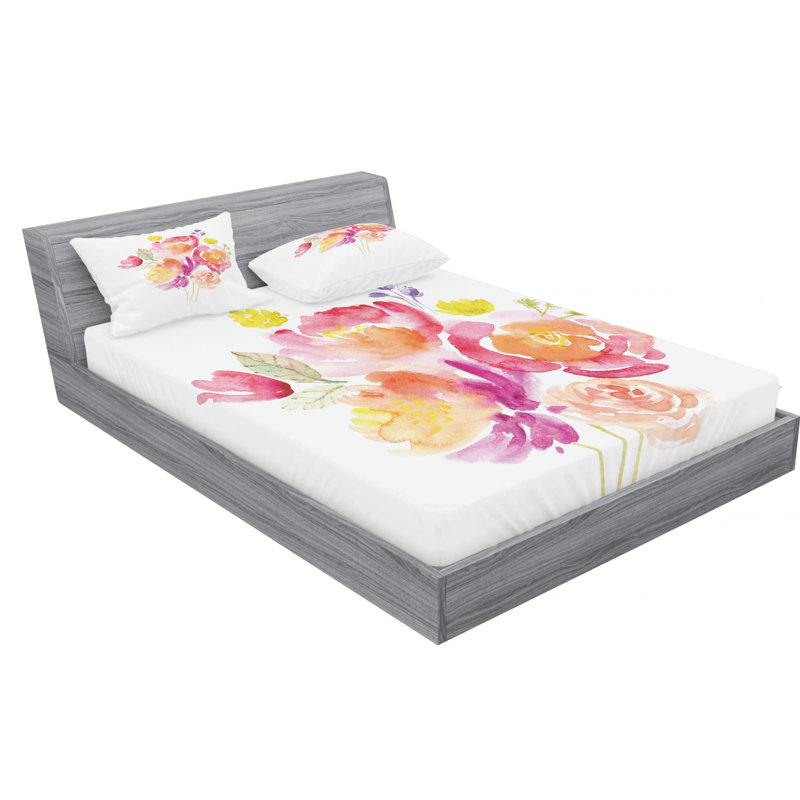Microfiber Sheet Set, Queen Sheet Set with Fitted Sheet