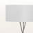 Brava 62"H Floor Lamp, Nickel Metal & Grey Shade
