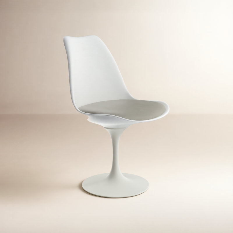 Upholstered Dining Chair, Gray Faux Leather
