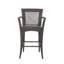 Tabourets de bar d'extérieur en rotin avec cadre en fer (ensemble de 2), brun multi