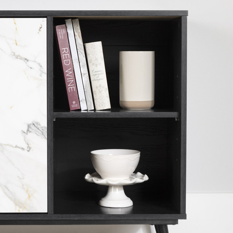 Buffet 2 portes avec rangement ouvert Mezzy