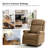 Anouschka 30.5" Wide Swivel Rocking Genuine Leather Manual Recliner-87795497