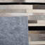 Tapis abstrait noir / ivoire en cuir tissé à la main Shadle-467670214